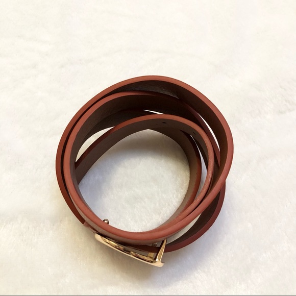 NEW Chestnut Brown Faux Leather Fashion Belt - Picture 4 of 7